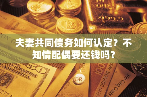 济南夫妻共同债务如何认定？不知情配偶要还钱吗？