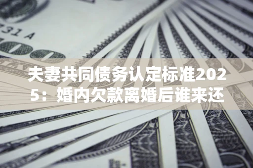 济南夫妻共同债务认定标准2025:婚内欠款离婚后谁来还? 济南夫妻共同债务认定标准2025:婚内欠款离婚后谁来还?