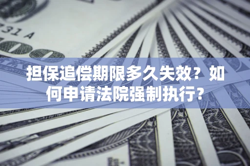 济南担保追偿期限多久失效？如何申请法院强制执行？